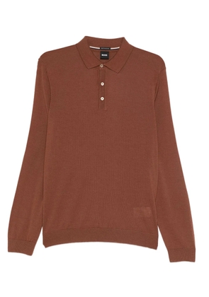 BOSS long-sleeve polo shirt - Brown