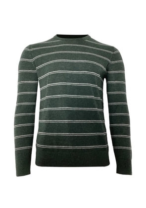 Theory Riland striped crew-neck sweater - Green