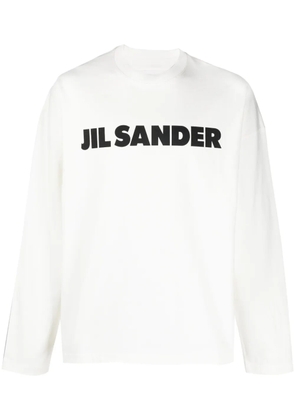Jil Sander logo-print cotton sweatshirt - White