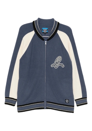 SPORT b. by agnès b. logo-embroidered cardigan - Blue