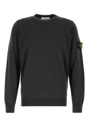 Stone Island logo-patch wool sweater - Grey