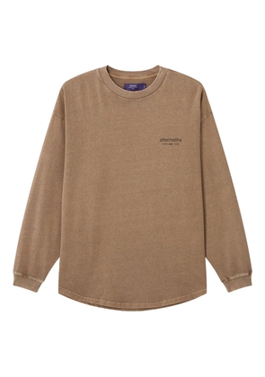 aftermaths graphic-print long-sleeve T-shirt - Neutrals