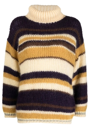 P.A.R.O.S.H. striped roll neck jumper - Yellow