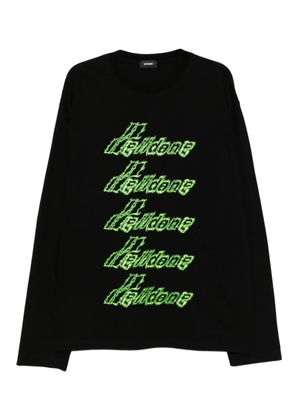 We11done cotton graphic T-shirt - Black