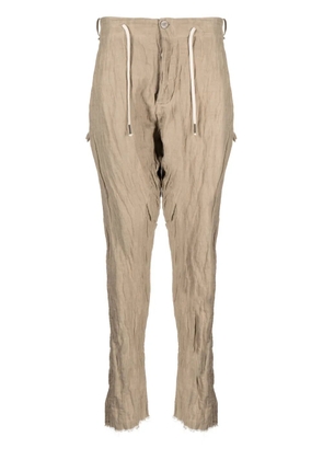 Masnada crinkled drawstring track pants - Brown