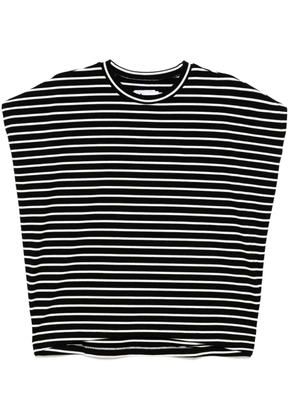 izzue striped T-shirt - Black
