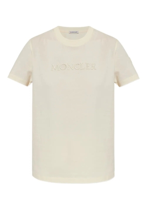 Moncler logo-embroidered short-sleeve T-shirt - Neutrals