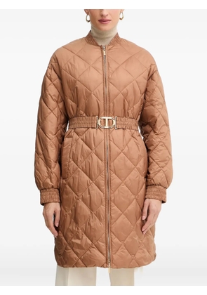 TWINSET quilted belted jacket - Brown