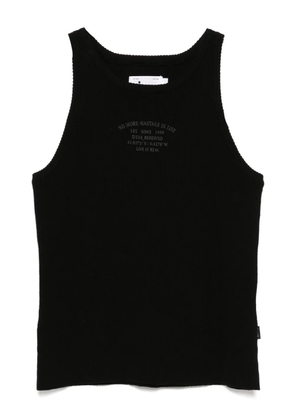 izzue ribbed tank top - Black