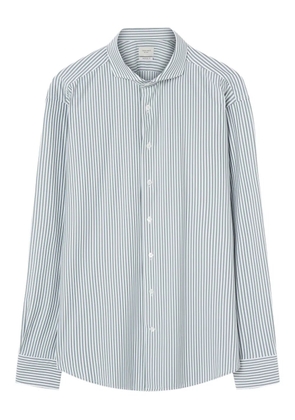 Traiano Milano striped long-sleeved shirt - Green