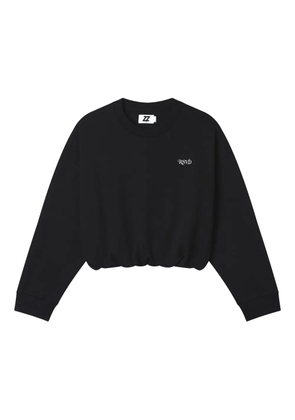 izzue embroidered sweatshirt - Black