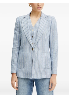 FRACOMINA striped buttoned blazer - Blue