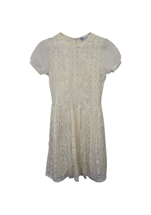 Red Valentino Vintage puffed-sleeve lace dress - Neutrals