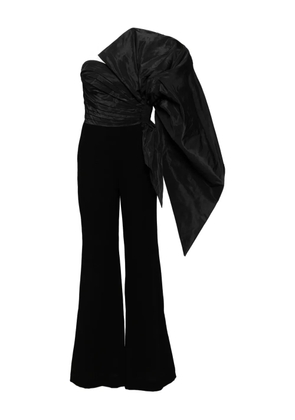 Saiid Kobeisy voluminous taffeta bow jumpsuit - Black