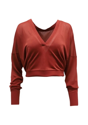 Dion Lee V-neck long-sleeve top - Red