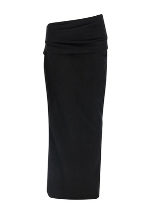 ENTIRE STUDIOS draped rear-split midi skirt - Black