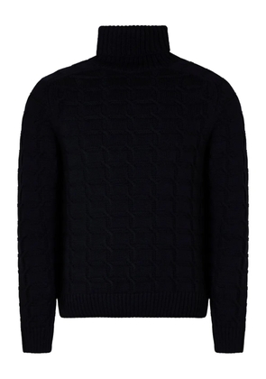slowear cable-knit turtleneck sweater - Black