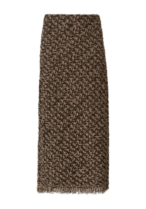 Fabiana Filippi tweed maxi skirt - Brown