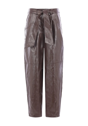 Federica Tosi belted pleated trousers - Brown
