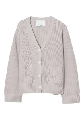 3.1 Phillip Lim cable-knit pocket cardigan - Neutrals