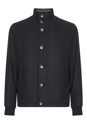 Herno high-neck buttoned jacket - Blue