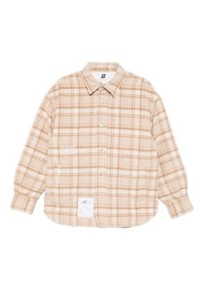 izzue logo-embroidered shirt - Neutrals