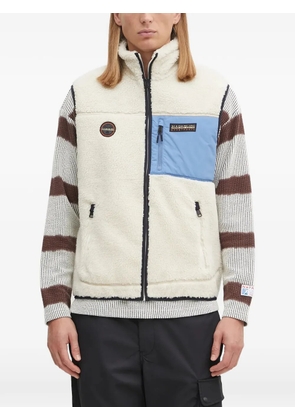 Napapijri Yupik V textured zip vest - Neutrals