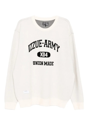 izzue logo-print jumper - Neutrals