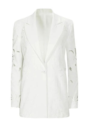 Costarellos Neff floral-lace cut-out blazer - White