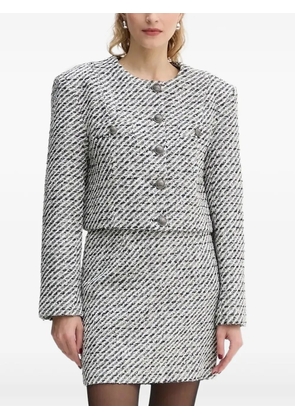 Gestuz tweed button-detailed jacket - White