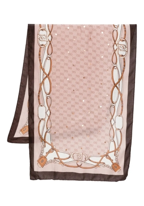 LIU JO patterned scarf - Pink