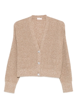 LIU JO v-neck cardigan - Brown