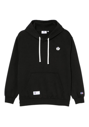 CHOCOOLATE x Russell Athletic bear-embroidered hoodie - Black