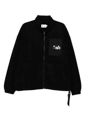 izzue logo-patch jacket - Black