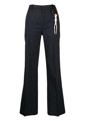 Charles Jeffrey Loverboy pinstripe straight-leg trousers - Blue