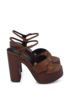 Saint Laurent Pre-Owned Bianca heeled sandals - Brown