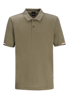 BOSS logo-embroidered polo shirt - Green