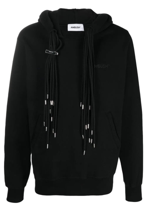 AMBUSH drawstring cotton hoodie - Black