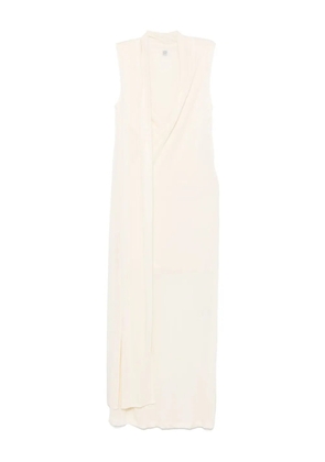 TOTEME overlapped scarf dress - Neutrals