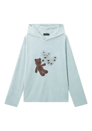 tout a coup graphic-print hoodie - Blue