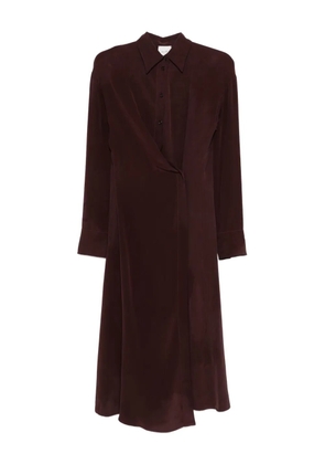 Alysi silk shirt dress - Red