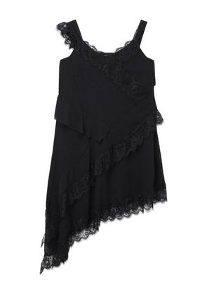 b+ab asymmetric lace dress - Black