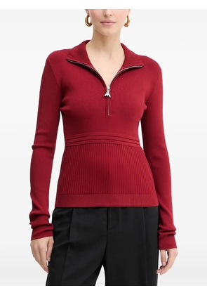Patrizia Pepe zip-detail sweater - Red