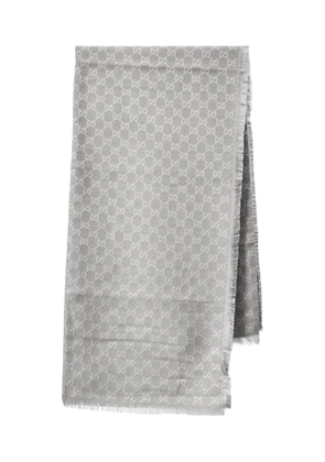 Gucci monogram-pattern scarf - Grey