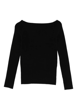 Patrizia Pepe boat-neck sweater - Black