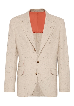Brunello Cucinelli notched-lapels blazer - Neutrals
