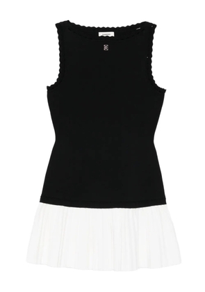 SANDRO ruffled pleated midi dress - Black