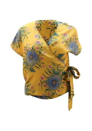 Madewell side-tie floral-print blouse - Yellow
