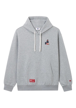 CHOCOOLATE x Russell Athletic logo-embroidered hoodie - Grey