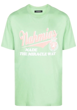 Nahmias logo-print cotton T-shirt - Green